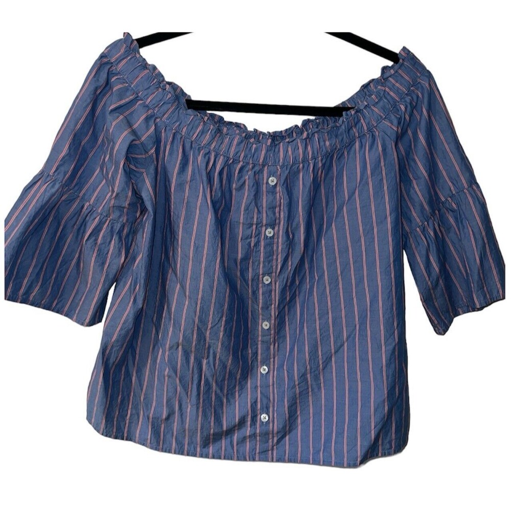 Abercrombie & Fitch Top Womens S Off Shoulders milkmaid peasant prairie casual